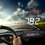X5 HUD Head Up Display multi-auto universale da 3 pollici con sistema OBDII EOBD, sensori di luce, velocità di rotazione, unità di velocità di rotazione, contrassegno unità, tensione, temperatura dell'acqua, contrassegno di allarme, X5 HUD 3 inch