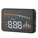 X5 HUD Head Up Display multi-auto universale da 3 pollici con sistema OBDII EOBD, sensori di luce, velocità di rotazione, unità di velocità di rotazione, contrassegno unità, tensione, temperatura dell'acqua, contrassegno di allarme, X5 HUD 3 inch