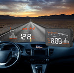 X5 HUD Head Up Display multi-auto universale da 3 pollici con sistema OBDII EOBD, sensori di luce, velocità di rotazione, unità di velocità di rotazione, contrassegno unità, tensione, temperatura dell'acqua, contrassegno di allarme, X5 HUD 3 inch