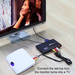 TV-Box LCD HD con telecomando e ingressi AV, VGA, S-Video