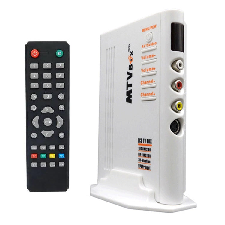 TV-Box LCD HD con telecomando e ingressi AV, VGA, S-Video