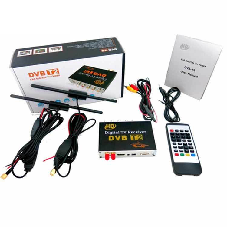 Ricevitore TV DVB-T2 per auto digitale mobile H.264 / AVC MPEG4 ad alta velocità 90 km/h, adatto per Europa / Singapore / Tailandia / Africa ecc.Mercato