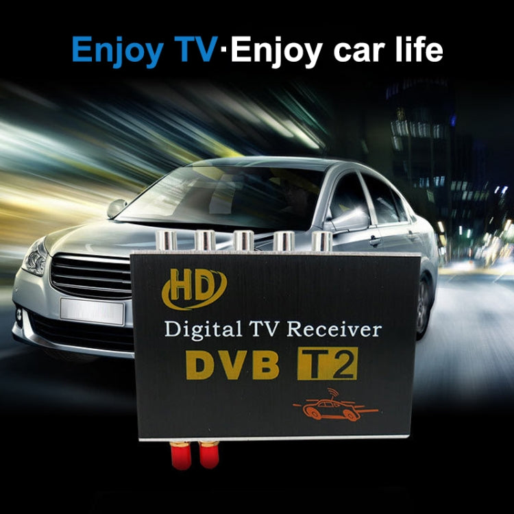 Ricevitore TV DVB-T2 per auto digitale mobile H.264 / AVC MPEG4 ad alta velocità 90 km/h, adatto per Europa / Singapore / Tailandia / Africa ecc.Mercato