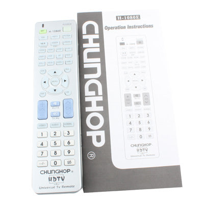 Telecomando TV universale Chunghop con funzione di navigazione HDTV specifica (H-1080E), H-1080E