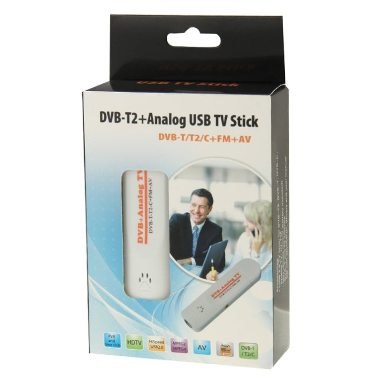 Ricevitore TV USB 2.0 digitale doppio modulo DVB-T2/T/C