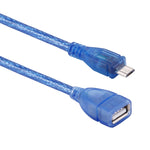 Cavo adattatore OTG micro USB maschio a USB 2.0 femmina 29 cm