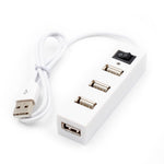 Adattatore splitter USB HUB 2.0 USB a 4 porte con interruttore, 4 Ports with Switch (White), 4 Ports with Switch (Black)