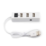 Adattatore splitter USB HUB 2.0 USB a 4 porte con interruttore, 4 Ports with Switch (White), 4 Ports with Switch (Black)