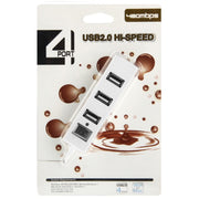 Adattatore splitter USB HUB 2.0 USB a 4 porte con interruttore, 4 Ports with Switch (White), 4 Ports with Switch (Black)