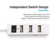 Adattatore splitter USB HUB 2.0 USB a 4 porte con interruttore, 4 Ports with Switch (White), 4 Ports with Switch (Black)
