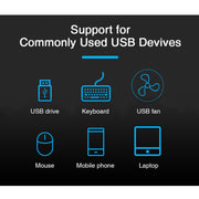 Adattatore splitter USB HUB 2.0 USB a 4 porte con interruttore, 4 Ports with Switch (White), 4 Ports with Switch (Black)