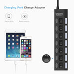 Hub USB 2.0 a 7 porte con interruttore ON/OFF e LED