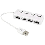 HUB USB 2.0 a 4 porte con 4 switch, 4 Ports with 4 Switch (Black), 4 Ports with 4 Switch (White)