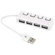 HUB USB 2.0 a 4 porte con 4 switch, 4 Ports with 4 Switch (Black), 4 Ports with 4 Switch (White)