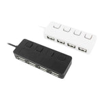 HUB USB 2.0 a 4 porte con 4 switch, 4 Ports with 4 Switch (Black), 4 Ports with 4 Switch (White)