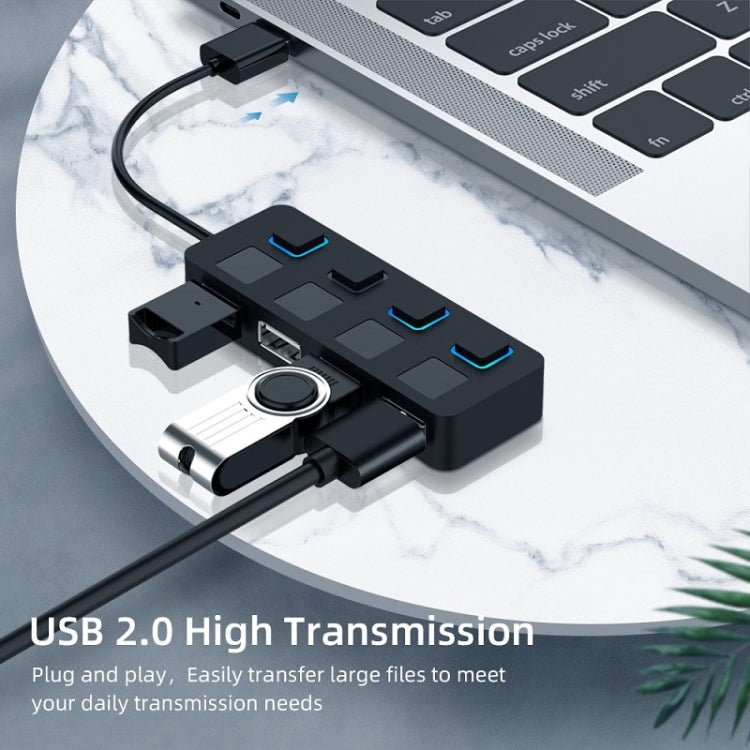 HUB USB 2.0 a 4 porte con 4 switch, 4 Ports with 4 Switch (Black), 4 Ports with 4 Switch (White)