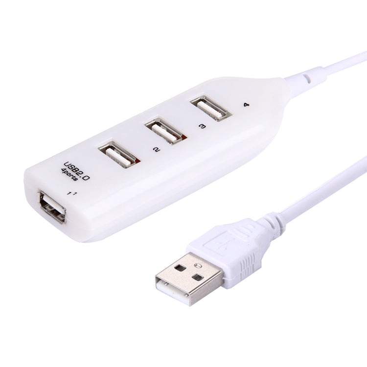 HUB USB 2.0 a 4 porte, lunghezza cavo: 30 cm, 4 Ports (Black), 4 Ports (White)
