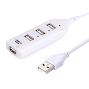 HUB USB 2.0 a 4 porte, lunghezza cavo: 30 cm, 4 Ports (Black), 4 Ports (White)