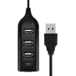 HUB USB 2.0 a 4 porte, lunghezza cavo: 30 cm, 4 Ports (Black), 4 Ports (White)
