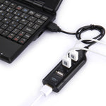 HUB USB 2.0 a 4 porte, lunghezza cavo: 30 cm, 4 Ports (Black), 4 Ports (White)