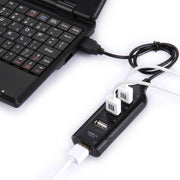 HUB USB 2.0 a 4 porte, lunghezza cavo: 30 cm, 4 Ports (Black), 4 Ports (White)