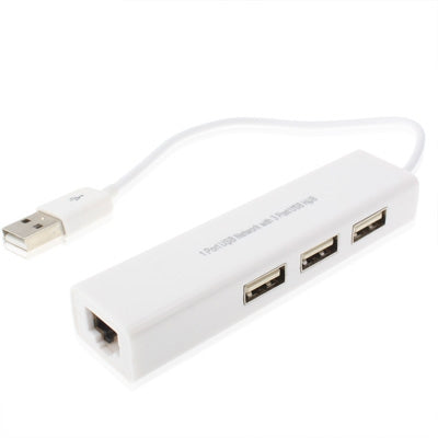 Rete USB a 1 porta con hub USB a 3 porte su scheda adattatore Lan Ethernet RJ45 femmina, USB 2.0