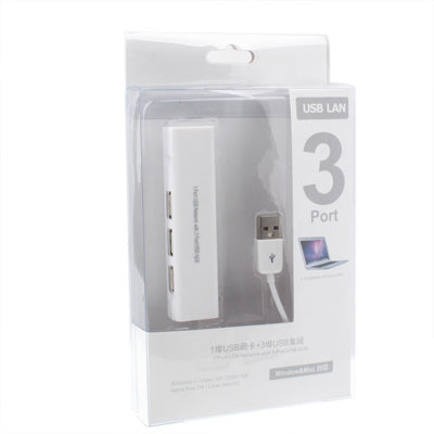 Rete USB a 1 porta con hub USB a 3 porte su scheda adattatore Lan Ethernet RJ45 femmina, USB 2.0