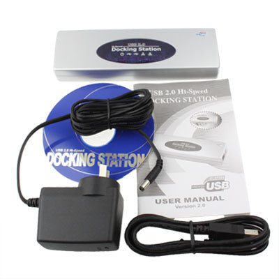 Docking station USB 2.0 ad alta velocità con 8 porte (2xUSB 2.0 + mouse PS2 + tastiera PS2 + RS232 + DB25 + LAN + upstream),Nero, Docking Station (Silver), Docking Station (Black)
