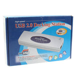 Docking station USB 2.0 ad alta velocità con 8 porte (2xUSB 2.0 + mouse PS2 + tastiera PS2 + RS232 + DB25 + LAN + upstream),Nero, Docking Station (Silver), Docking Station (Black)