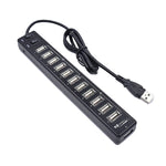 HUB USB 2.0 a 12 porte, adatto per notebook/netbook