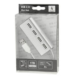Mini splitter USB in alluminio HUB USB 2.0 a 4 porte da 480 Mbps ad alta velocità