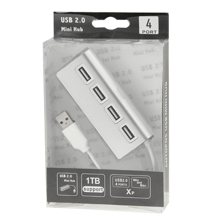 Mini splitter USB in alluminio HUB USB 2.0 a 4 porte da 480 Mbps ad alta velocità