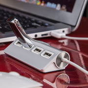 Mini splitter USB in alluminio HUB USB 2.0 a 4 porte da 480 Mbps ad alta velocità