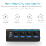 HUB USB 3.0 a 4 porte, super velocità 5 Gbps, plug and play, supporto 1 TB, 4 Ports (Black), 4 Ports (White)