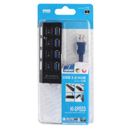 HUB USB 3.0 a 4 porte, super velocità 5 Gbps, plug and play, supporto 1 TB, 4 Ports (Black), 4 Ports (White)