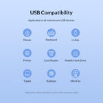 HUB USB 3.0 a 4 porte, super velocità 5 Gbps, plug and play, supporto 1 TB, 4 Ports (Black), 4 Ports (White)