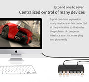 Orico H7928-U2-V1 Desktop 7 porte HUB USB 2.0 con alimentatore, USB 2.0