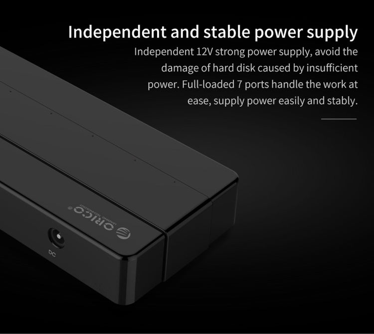 Orico H7928-U2-V1 Desktop 7 porte HUB USB 2.0 con alimentatore, USB 2.0