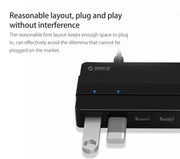 Orico H7928-U2-V1 Desktop 7 porte HUB USB 2.0 con alimentatore, USB 2.0