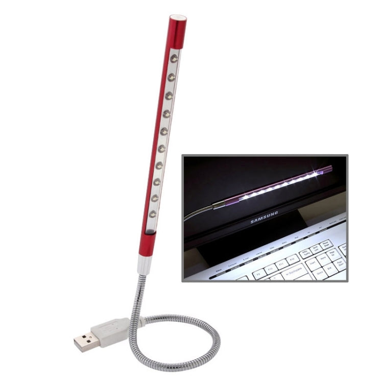 Luce LED USB portatile ultra luminosa a 10 LED