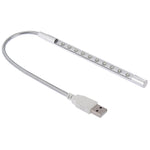 Luce LED USB portatile ultra luminosa a 10 LED
