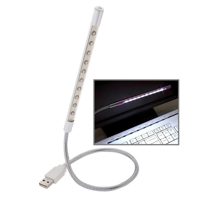 10 LED, 1 W, luce bianca, 10-LED (Silver)