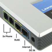 Adattatore telefonico LINKSYS SPA2102 VOIP PSTN sbloccato con 2 porte FXS + WAN, 2x FXS + WAN Port