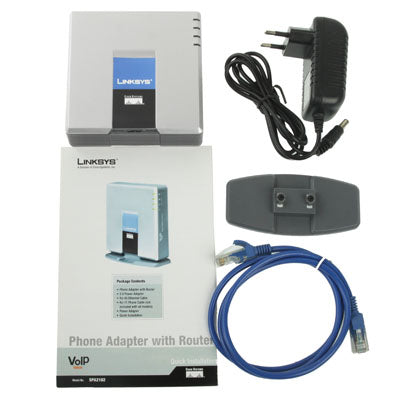 Adattatore telefonico LINKSYS SPA2102 VOIP PSTN sbloccato con 2 porte FXS + WAN, 2x FXS + WAN Port