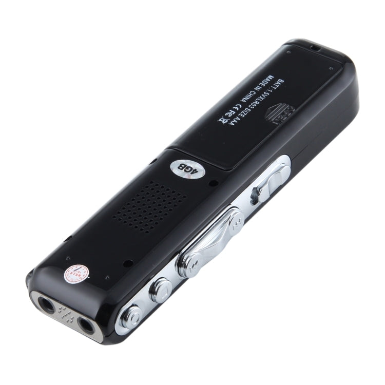 Registratore vocale digitale 4GB con funzione VOX nero