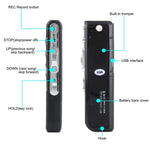 Registratore vocale digitale 4GB con funzione VOX nero