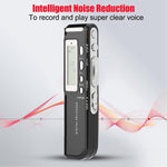 Registratore vocale digitale 4GB con funzione VOX nero