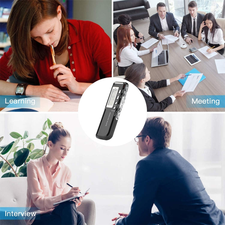 Registratore vocale digitale 4GB con funzione VOX nero