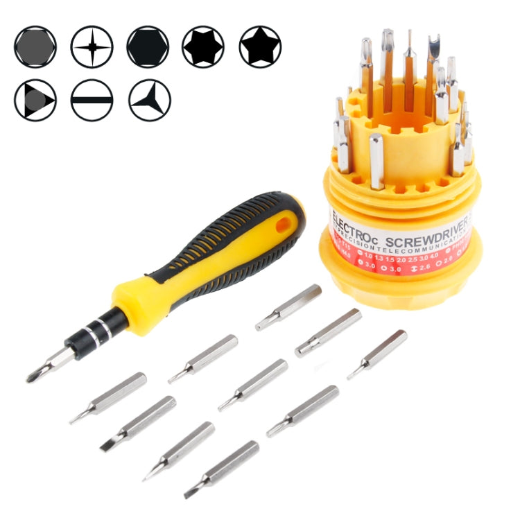 5 Set 31 in 1 Micro cacciavite di precisione tascabile Kit di strumenti per la riparazione dell'orologio, 31 in 1