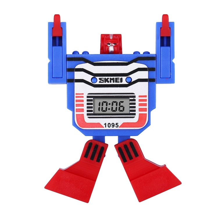 SKMEI Trasformazione Giocattolo Cambiamento Forma Quadrante Rimovibile Movimento Digitale Orologio per Bambini con Cinturino in Cemento di Plastica PU